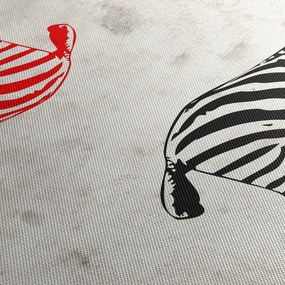Tablou - Zebre (cu ceas) (90x30 cm)