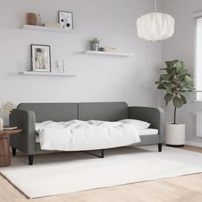vidaXL Cadru de pat, gri închis, 80x200 cm, textil