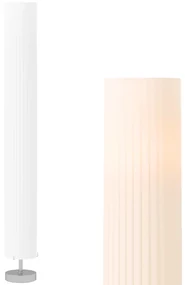 HOMCOM Lampă lampadaire coloană pe picior modernă lumină tamizată 40 W 14L x 14l x 120H cm oțel inoxidabil alb | Aosom Romania