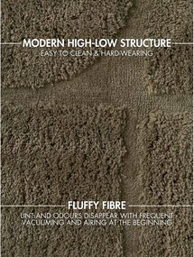 Covor kaki țesut manual rotund ø 160 cm Lambeth Jasper – Ted Baker