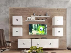 Mobilier living Berny 74 (Negru + Negru lucios). 1087211
