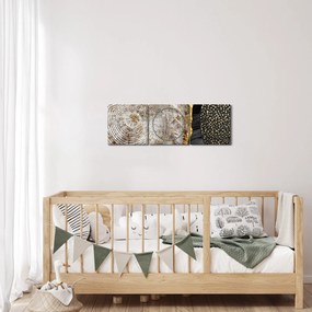 Tablou - Trunchiul copacului colaj 2 (cu ceas) (90x30 cm)