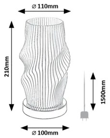 Lampă de masă Rabalux 74189 TIANA 1xE14/25W/230V