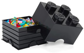 Cutie depozitare LEGO®, negru