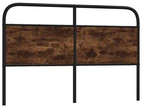 vidaXL Tăblie de pat de schimb stejar afumat 160 cm oțel și lemn prelucrat