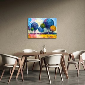 Tablou - Copaci, pictură în ulei (70x50 cm)