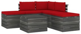 3061845 vidaXL Set mobilier grădină paleți cu perne 6 piese lemn masiv de pin