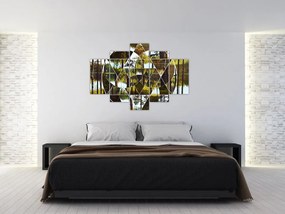 Tablou - Colaj geometric pe fundalul pădurilor nordice (150x105 cm)