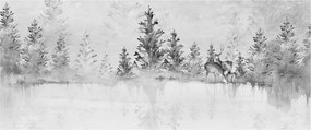 Tablou - Cerb lângă lac (120x50 cm)