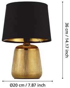 Eglo 99331 - Lampă de masă MANALBA 1xE14/40W/230V