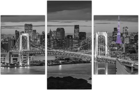 Tablou - Orașul mare cu turnul mov (90x60 cm)