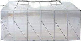 Seră de grădină de perete, policarbonat, 122x374x199 cm, MABON TIP 4