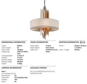 Candelabru LUX design elegant MODERNIST cu 6 surse de lumina
