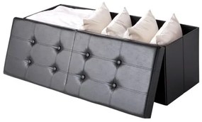 Deuba Cutie depozitare cu capac rabatabil 80x40x40cm - neagra