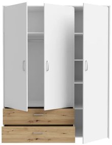 Dulap URO 152 x 190 cm, stejar artisan/alb