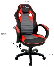 Fotoliu de birou gaming Vamivo 5 (roșu + negru) . 1093829