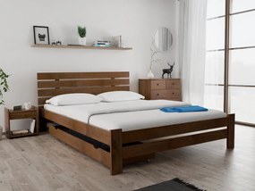 Pat inalt Paris, stejar 160x200 cm Saltele: Cu saltele Coco Maxi 19 cm, Lamele de pat: Cu lamele drepte