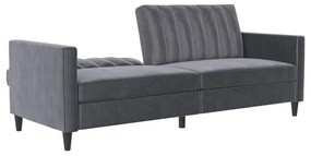 Canapea gri cu tapițerie din catifea 207 cm Celine – Støraa