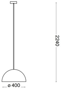 Lustră pe cablu Ideal Lux FOLK 1xE27/60W/230V d. 40 cm maro