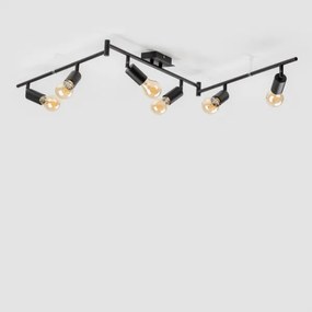 Spot LED 6x E27, 6,5W, 230V, negru
