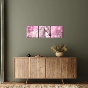 Tablou - Cal pictat (cu ceas) (90x30 cm)