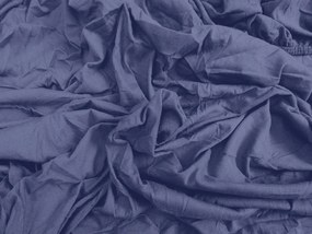 Cearsaf Jersey HIGHFIT albastru inchis 90 x 200 cm