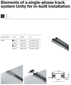 Accesoriu, Spot LED pentru sinele monofazate Unity, Basis Rot negru 4000K 12W