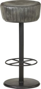 vidaXL Scaun de bar, gri învechit, piele naturală