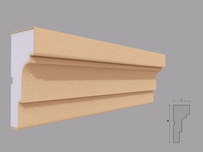 Ancadrament fereastra exterior FP106 dimensiuni 140x62x2000mm