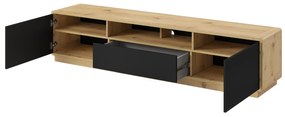 Masă TV Albert Typ 40 (stejar taurus + negru mat). 1034882
