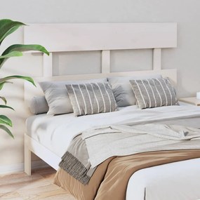 vidaXL Tăblie de pat, alb, 124x3x81 cm, lemn masiv de pin