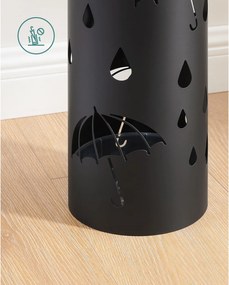 Suport metalic pentru umbrele ANABEL, 17x41 cm, negru SongmicsHome