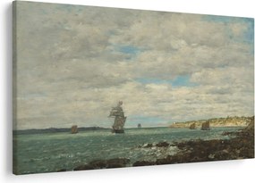 Tablou - Eugène Boudin, Coast of Brittany, reproducere (90x60 cm)
