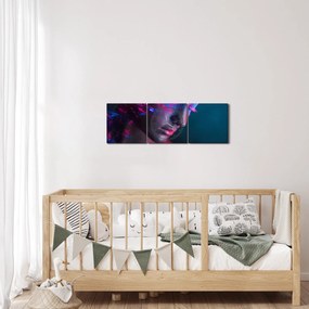 Tablou strălucitor a femeii (cu ceas) (90x30 cm)