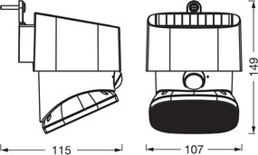 Osram - Aplică solară LED ENDURA STYLE LED/10,3W/4,2V 2000 mAh IP54 antracit