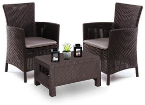 Set mobilier de grădină pentru balcon Corowa, maro