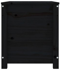 Cutie de depozitare, negru, 80x40x45,5 cm, lemn masiv de pin 1, Negru, 80 x 40 x 45.5 cm