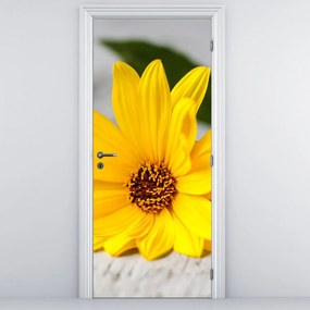 Fototapet pentru ușă - Flori galbene (95x205cm)