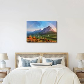 Tablou cu curcupeu deasupra stâncilor (70x50 cm)