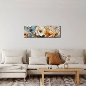 Tablou - Buchete, pictură (cu ceas) (90x30 cm)