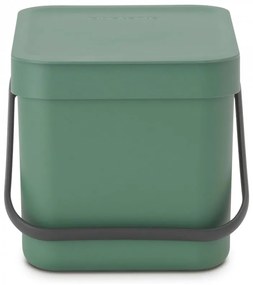 Brabantia Coș de colectare selectivă a deșeurilor Sort&Go 1003233, 6 l, Mâner, Montabil pe perete, Verde închis
