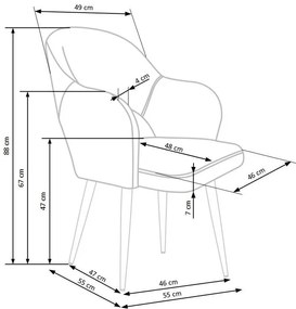 Scaun de bucaterie Rainer, gri/negru