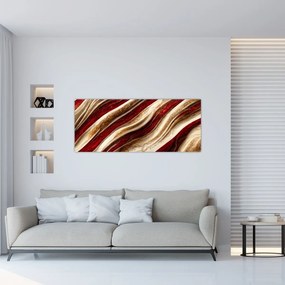 Tablou - Aur - textură albă (120x50 cm)