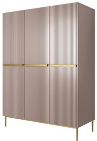 Dulap Nicole 150 cm - MDF roz antic / picioare aurii