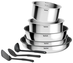 Set de vase pentru gătit 9 buc. din aluminiu INGENIO Cook Eat L881S904 – Tefal