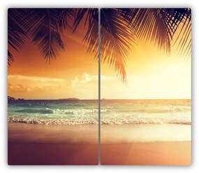 Tocator din sticla plaja tropicala