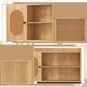 Dulap de depozitare deasupra toaletei cu rafturi