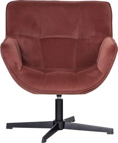 Fotoliu teracotă pivotant cu tapițerie din catifea Wibo – WOOOD