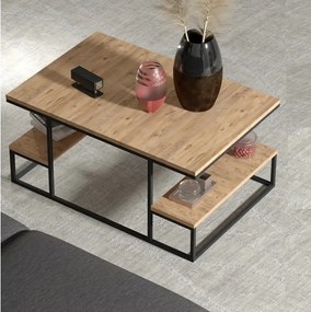 Măsuță de cafea Emelda, Nuc, 90x60x45 cm, 25075