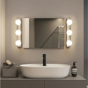 BRILAGI - SET 2x aplice de perete pentru baie cu LED HOLLYWOOD 3xLED/3W/230V 39 cm IP44 crom